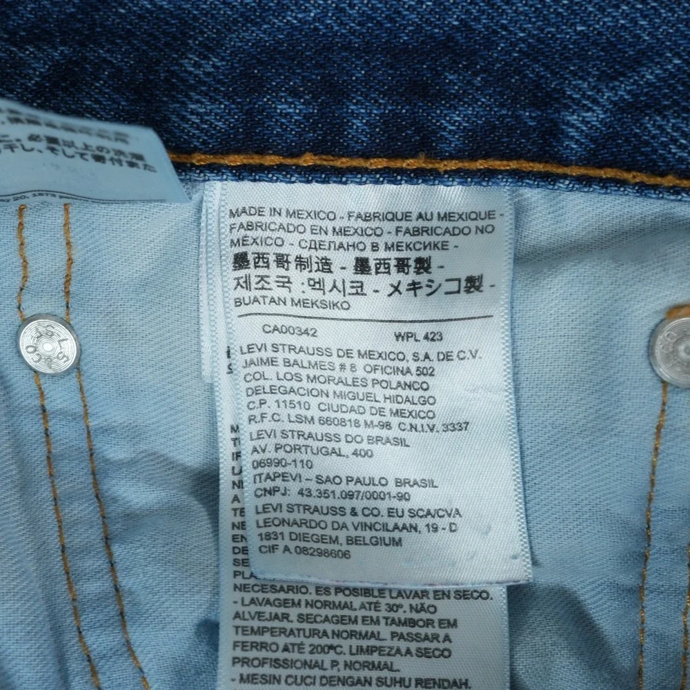 Levis 505 Regular Fit Jeans Mens 42x29 Blue Straight Leg Denim 100% Cotton 2017